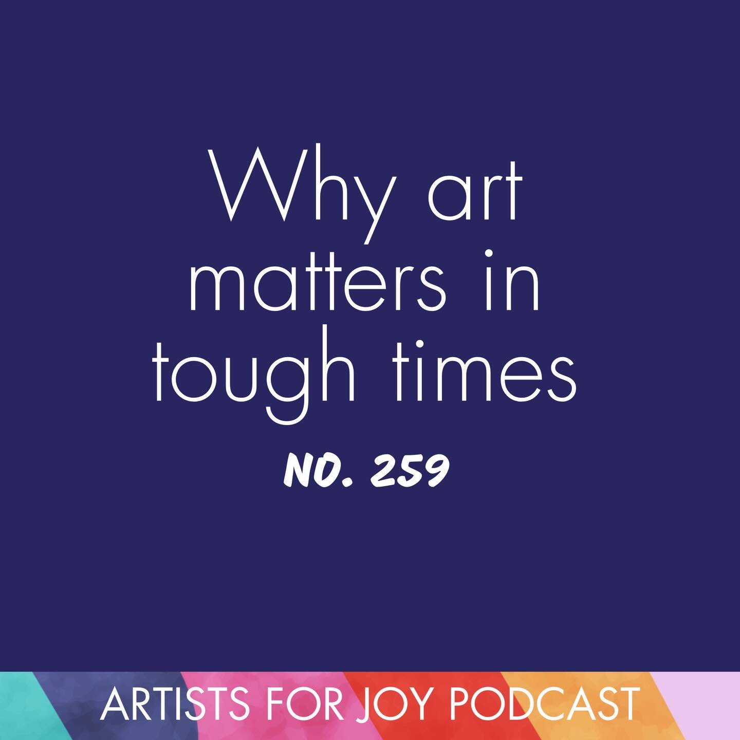 We are struggling, individually and collectively. It&rsquo;s hard to keep making art when the world is so fractured. We need encouragement now more than ever.
 
I decided to postpone another episode I had planned for this week and lean into this topi