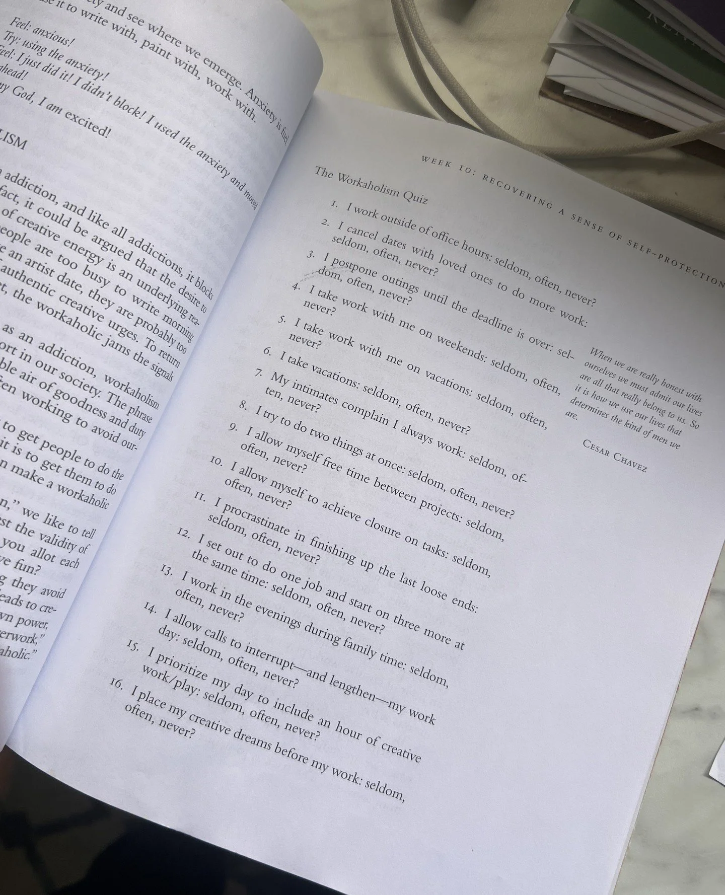 In the middle of a busy season&mdash;like, say, launching a new book&mdash;it is so easy to view time as a resource to be earned rather than an experience to be felt. ⁠
⁠
In today's podcast episode, I explore the "Workaholic Quiz" from Week