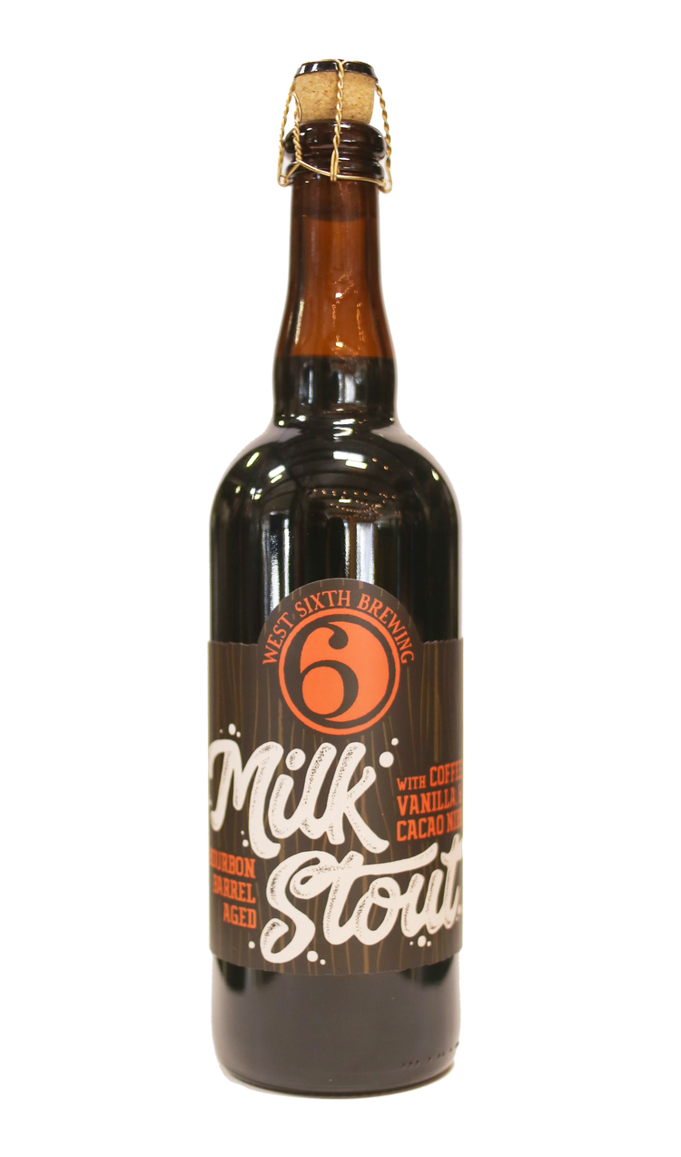 Bourbon Barrel Aged Milk Stout with Coffee, Vanilla and Cacao Nibs by West Sixth Brewing Co