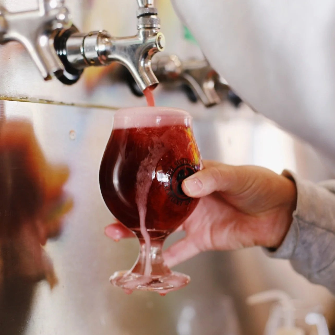 The grenadine was mixed into slushees with care, while visions of boysenberries danced in their heads 👀✨ 
We just tapped Boysenberry Sour &mdash; a sour fruity treat of a beer out of @westsixthnulu. Plus some really yummy new NA Shirley temple slush