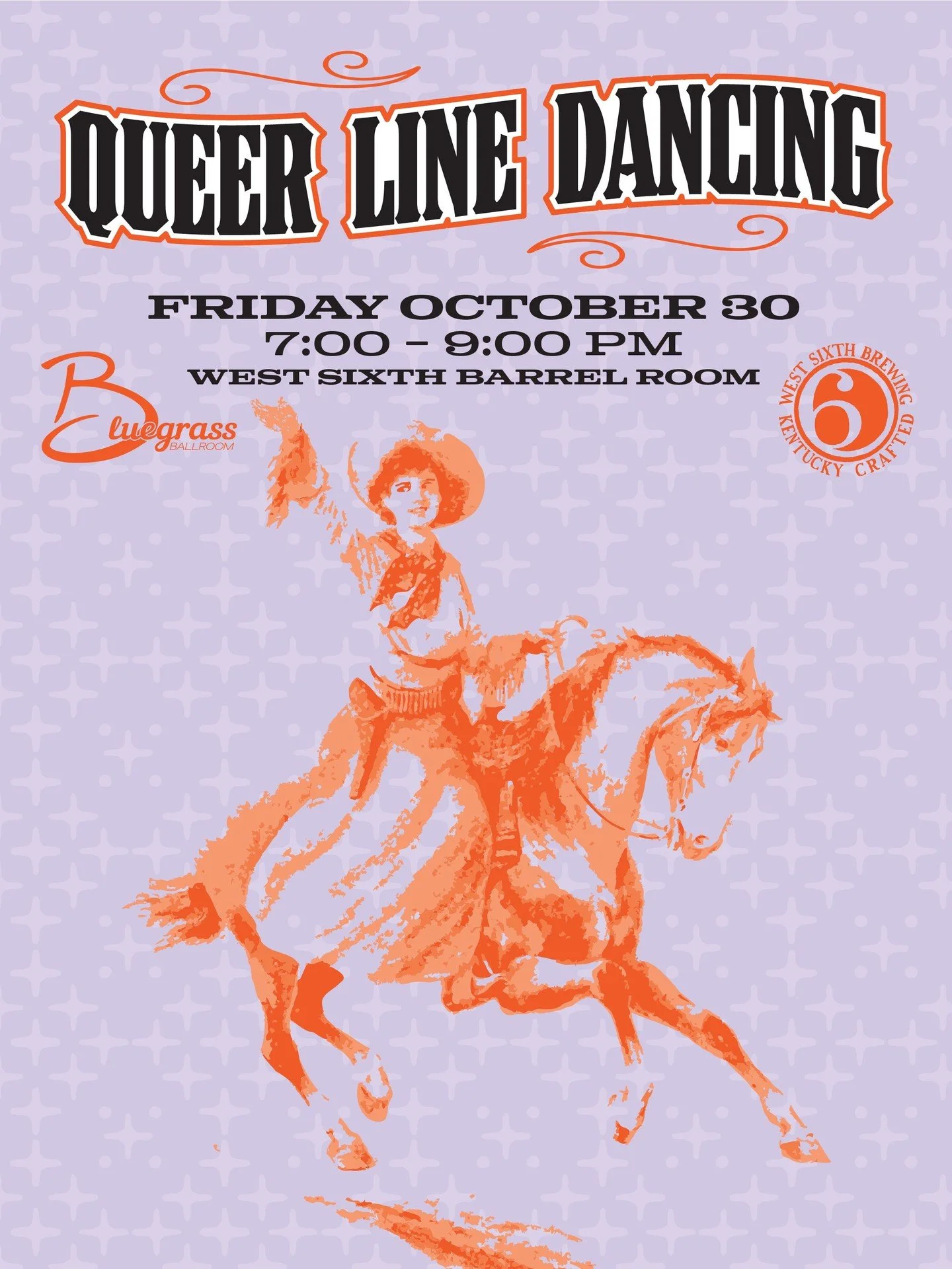 Join us for Halloween Queer Line Dancing at West Sixth in Lexington! LINK IN BIO FOR TICKETS!

- October 30th
- 7-9pm
- West Sixth Brewing in the Barrel Room
- 21+
- COSTUMES ENCOURAGED!

Queer folk and allies of all skill levels are welcome! Tickets