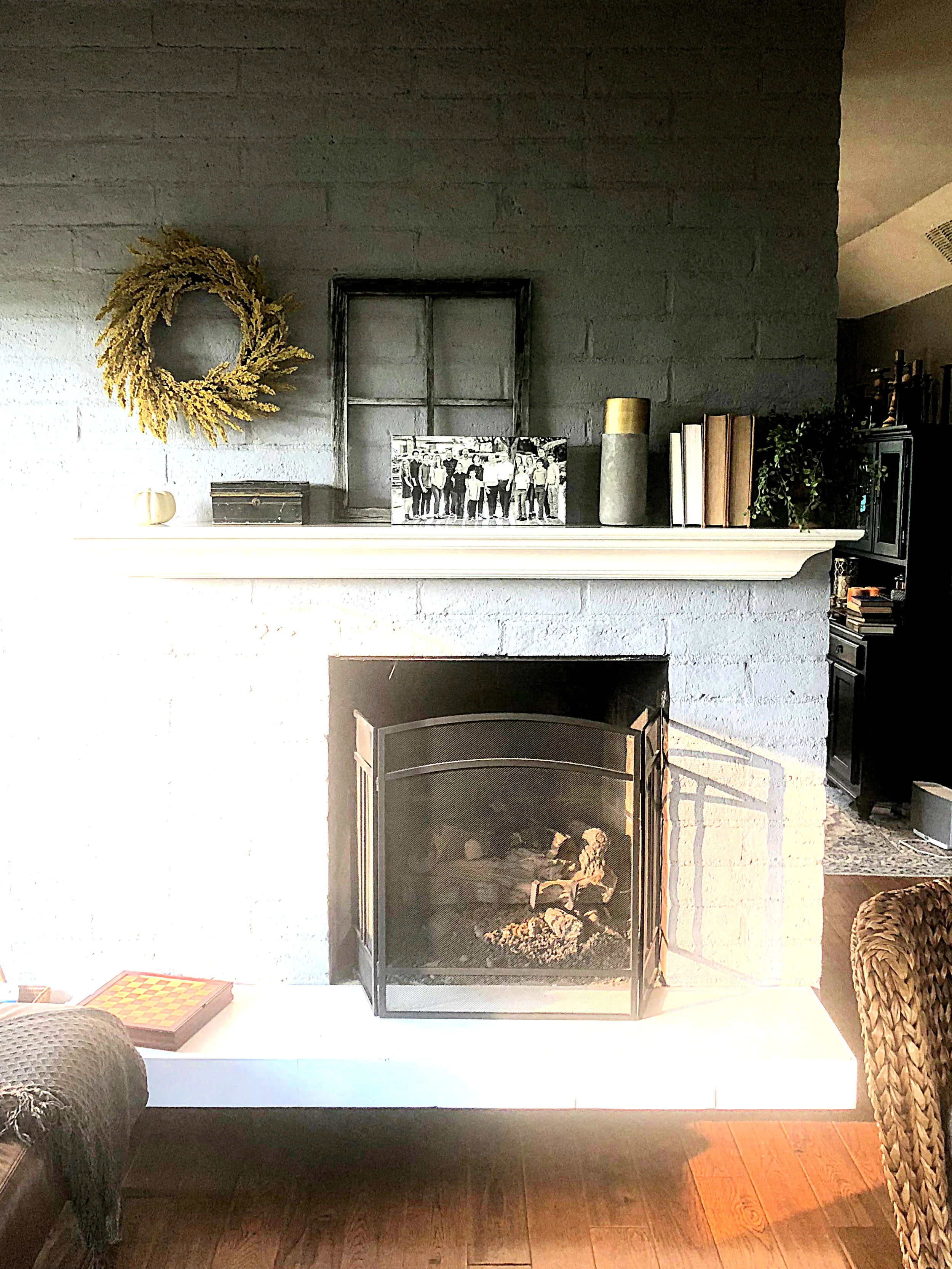 Fall Living Room - mantel