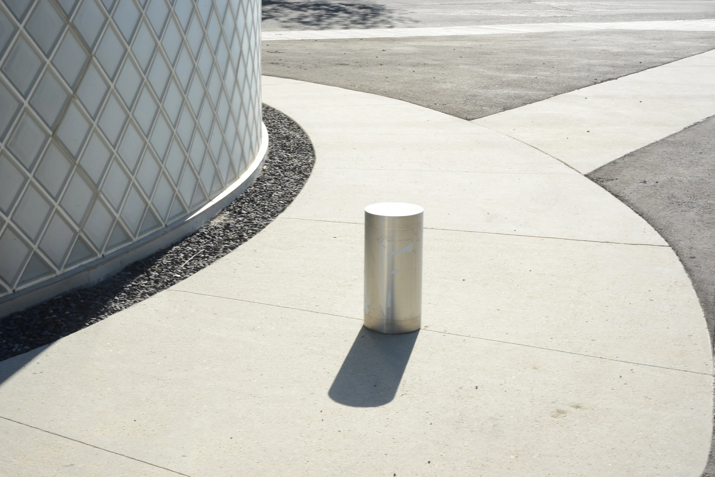 Copy of Copy of RTC - bollard and facade close up, sidewalk and path view