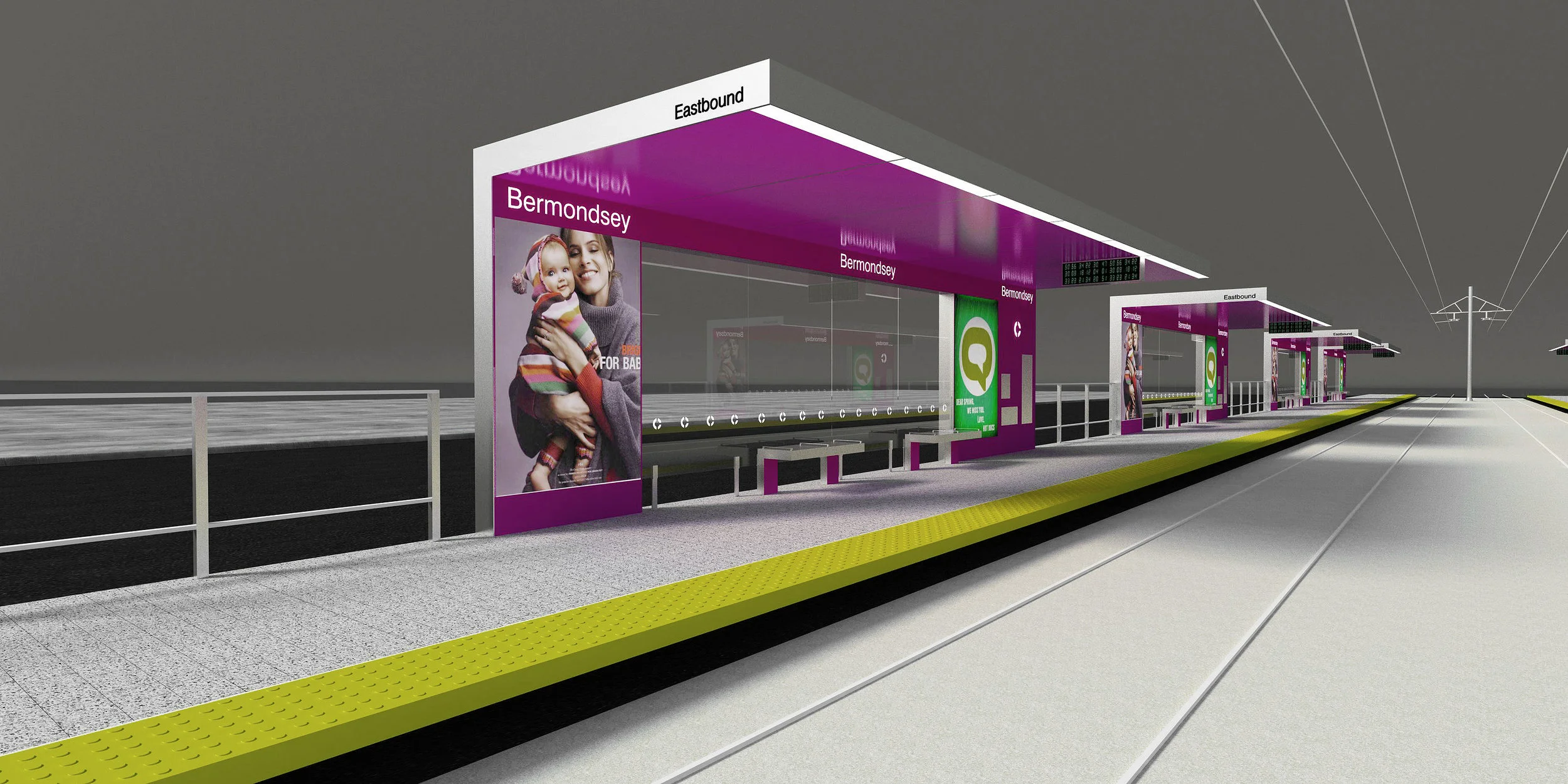 Eglinton Crosstown LRT DX - At Grade Stops Shelter