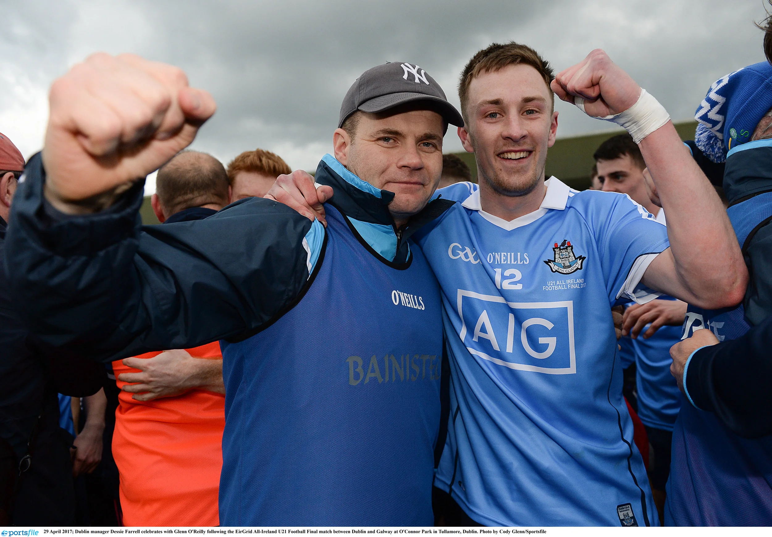 With my club mate Glenn O'Reilly following All Ireland U21 Football win in 2017