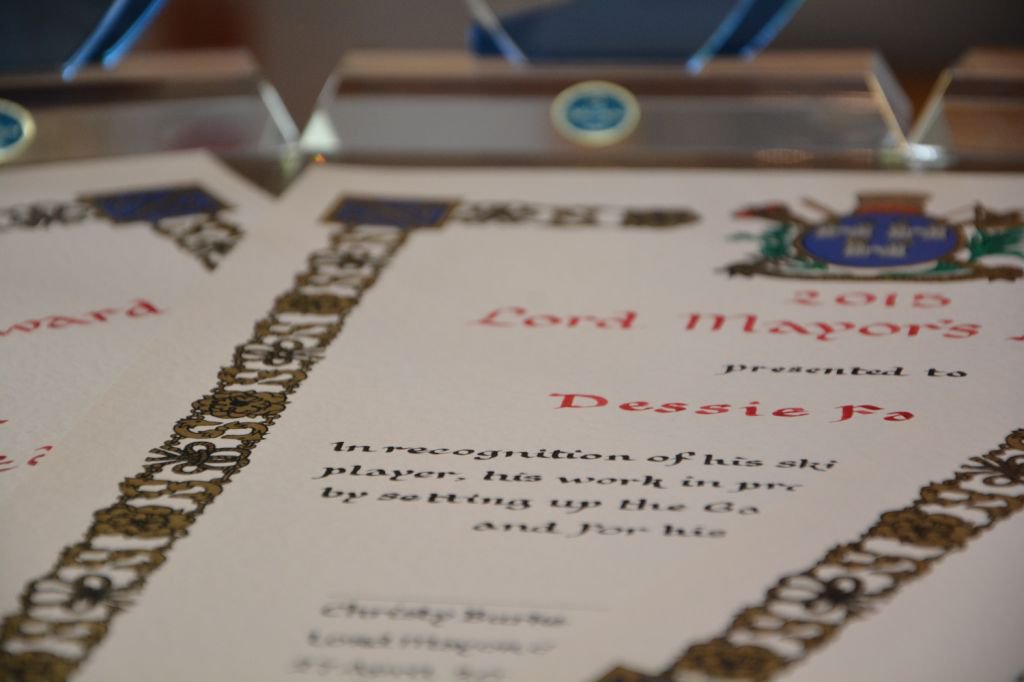 In receipt of the Lord Mayors Award in 2015