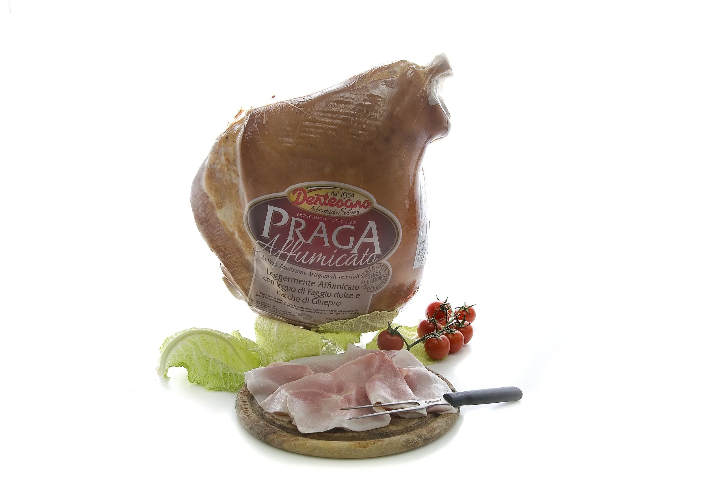 Prosciutto Cotto Praga Pasini - Mezzo Prosciutto 3.9 Kg, Gusto Leggermente Affumicato