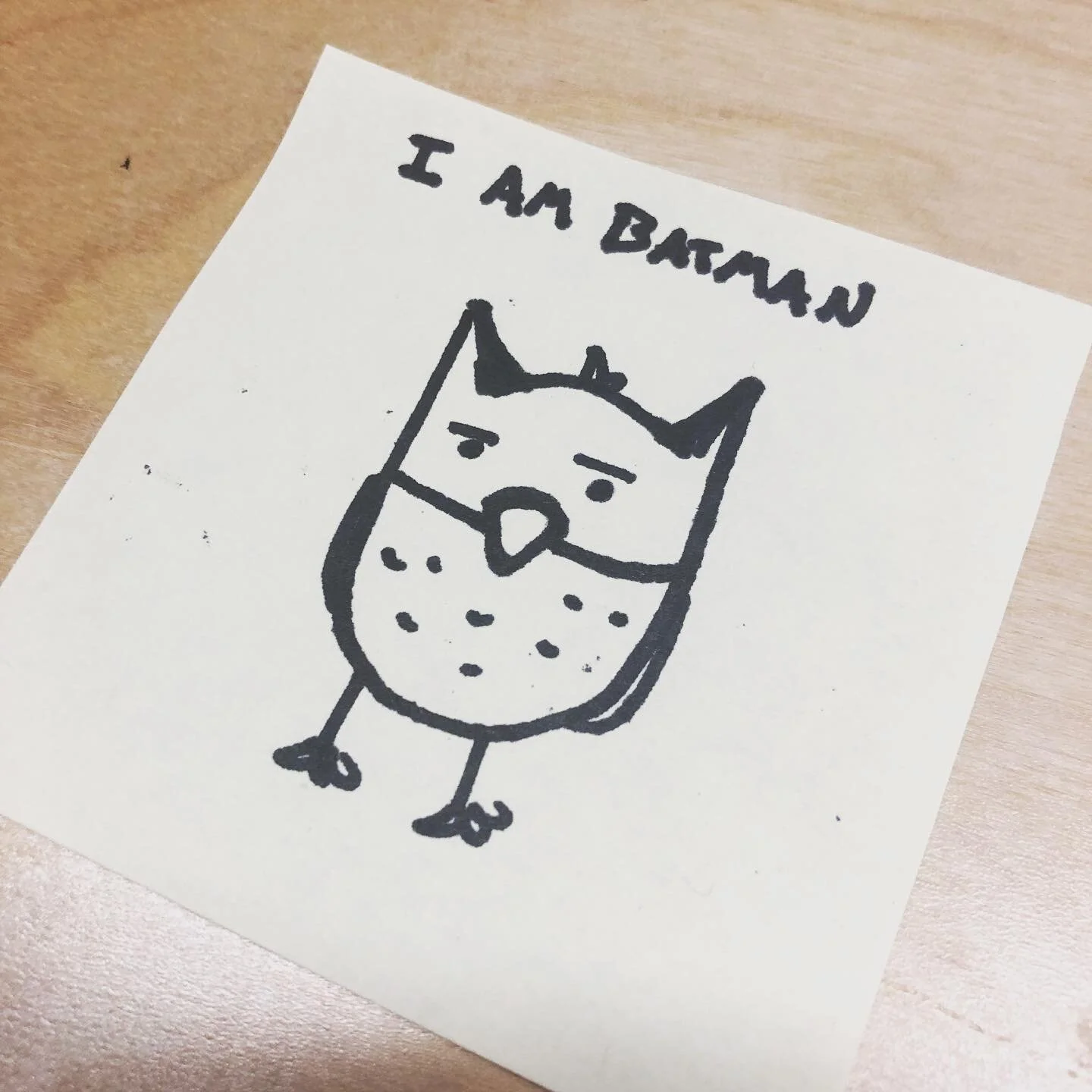 I am Batman #idiot #dumbanimals #bird #sketch #sketchbook #artist #friday #superhero #myhero