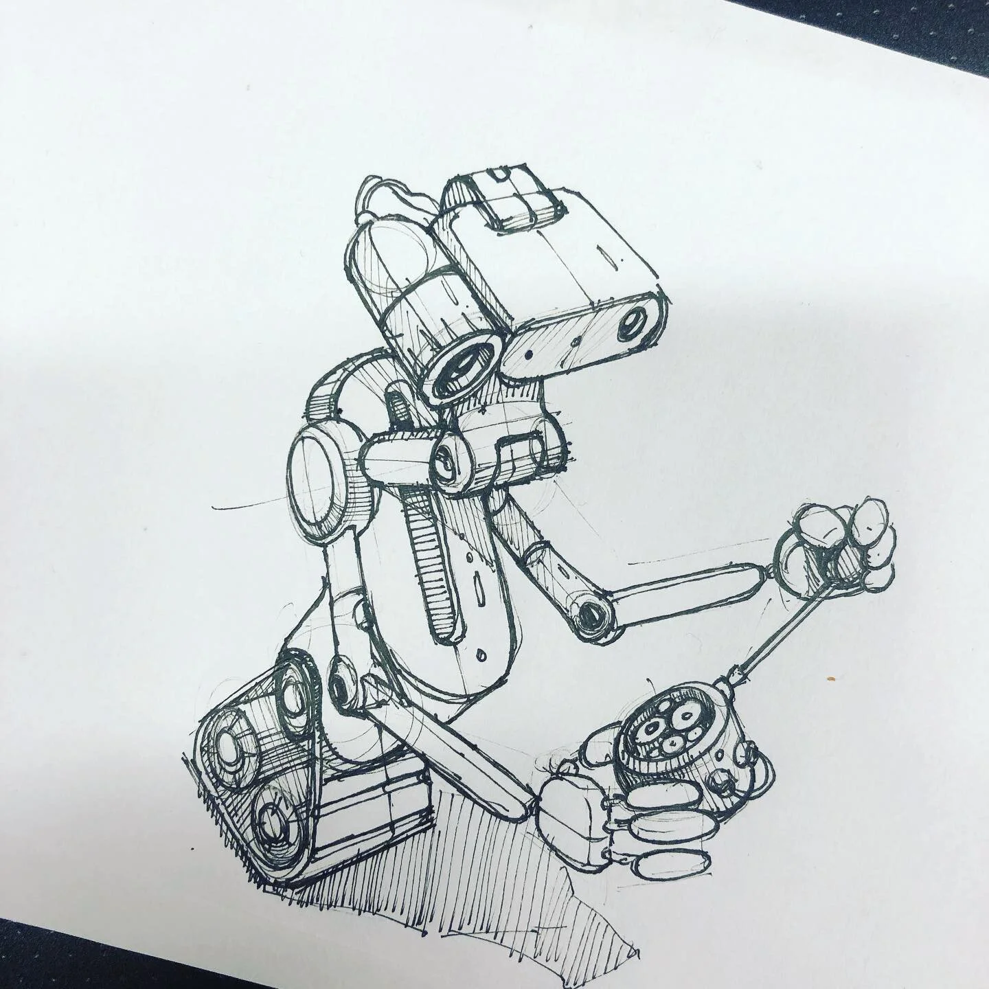 Robot at work #robot #dumb #doodle #sketchbook #sketch #pen