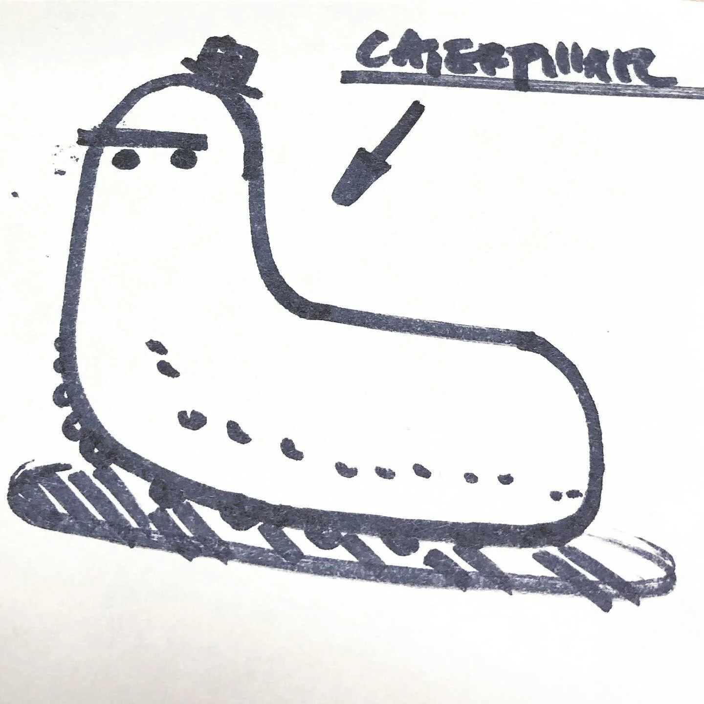 Top Hat Caterpillar #caterpillar #tophat #sketch #doodle #doodlesofinstagram #artist #sketchbook #sharpieart