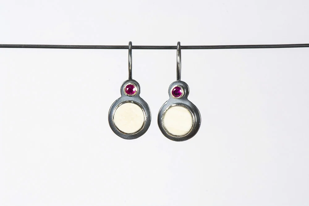 Stone and Bone Earrings