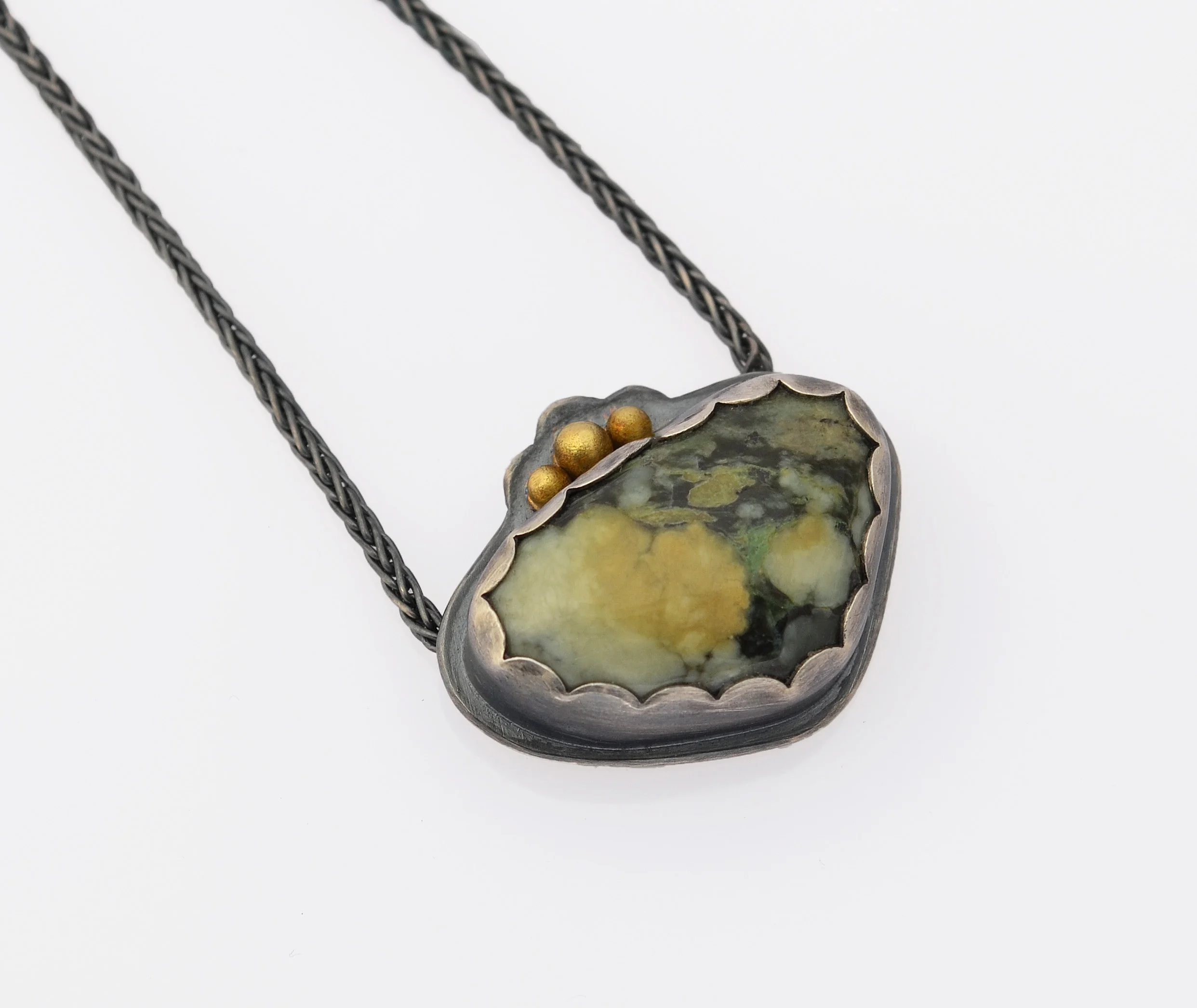  Sterling, 14K, California Jade 