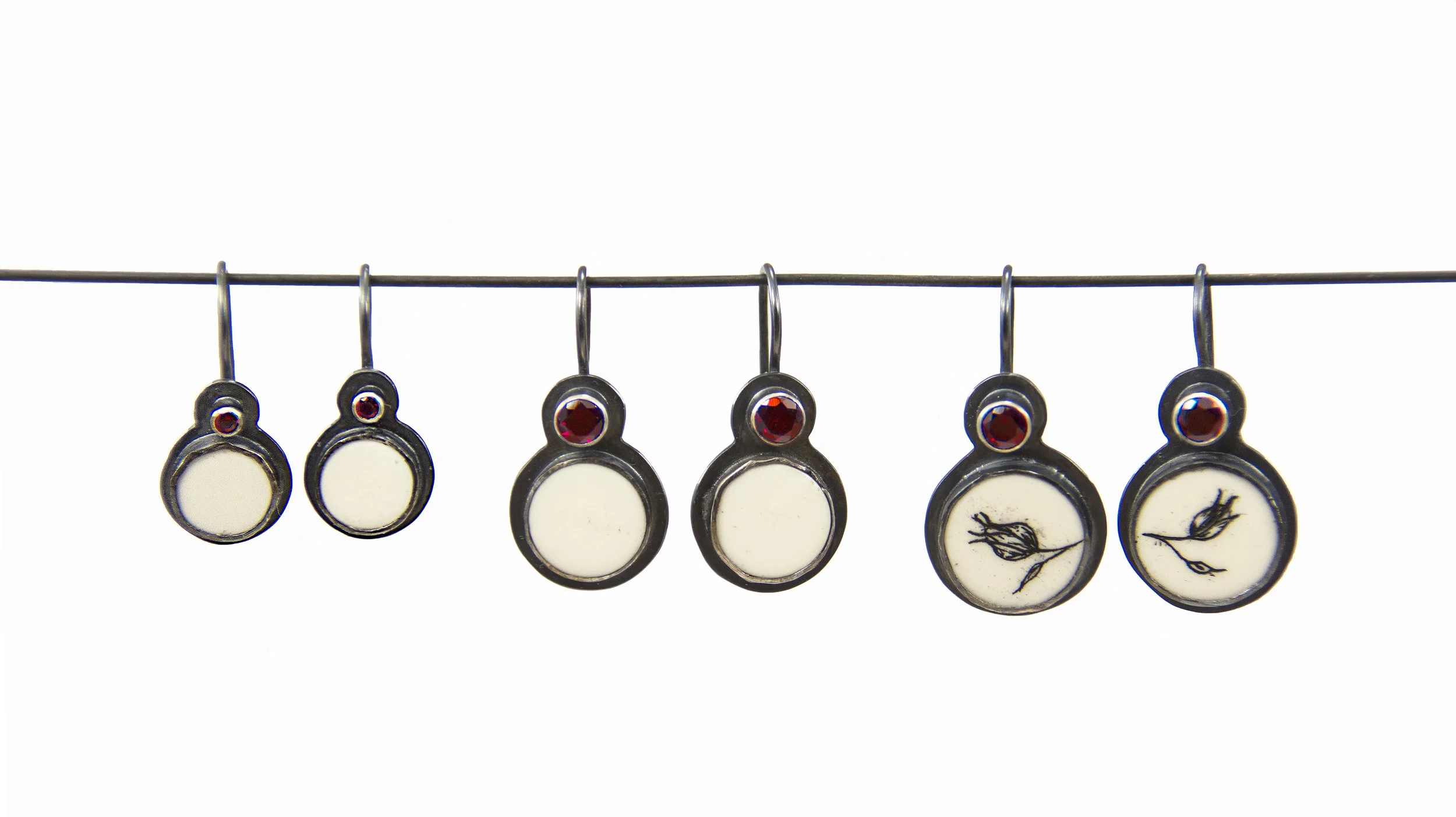 Stone and Bone Earrings