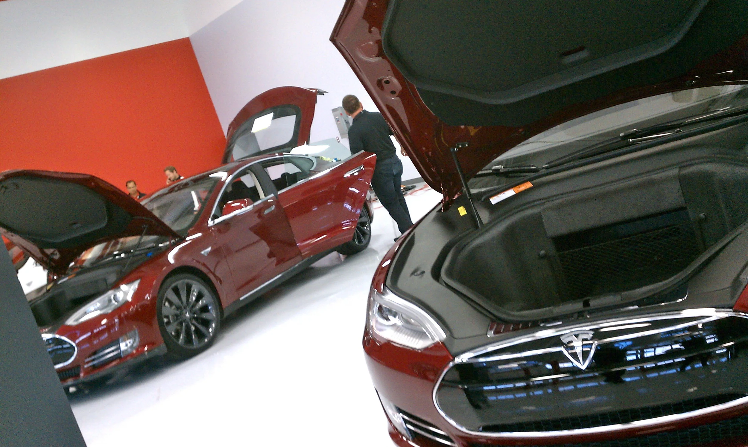 Model S on display.