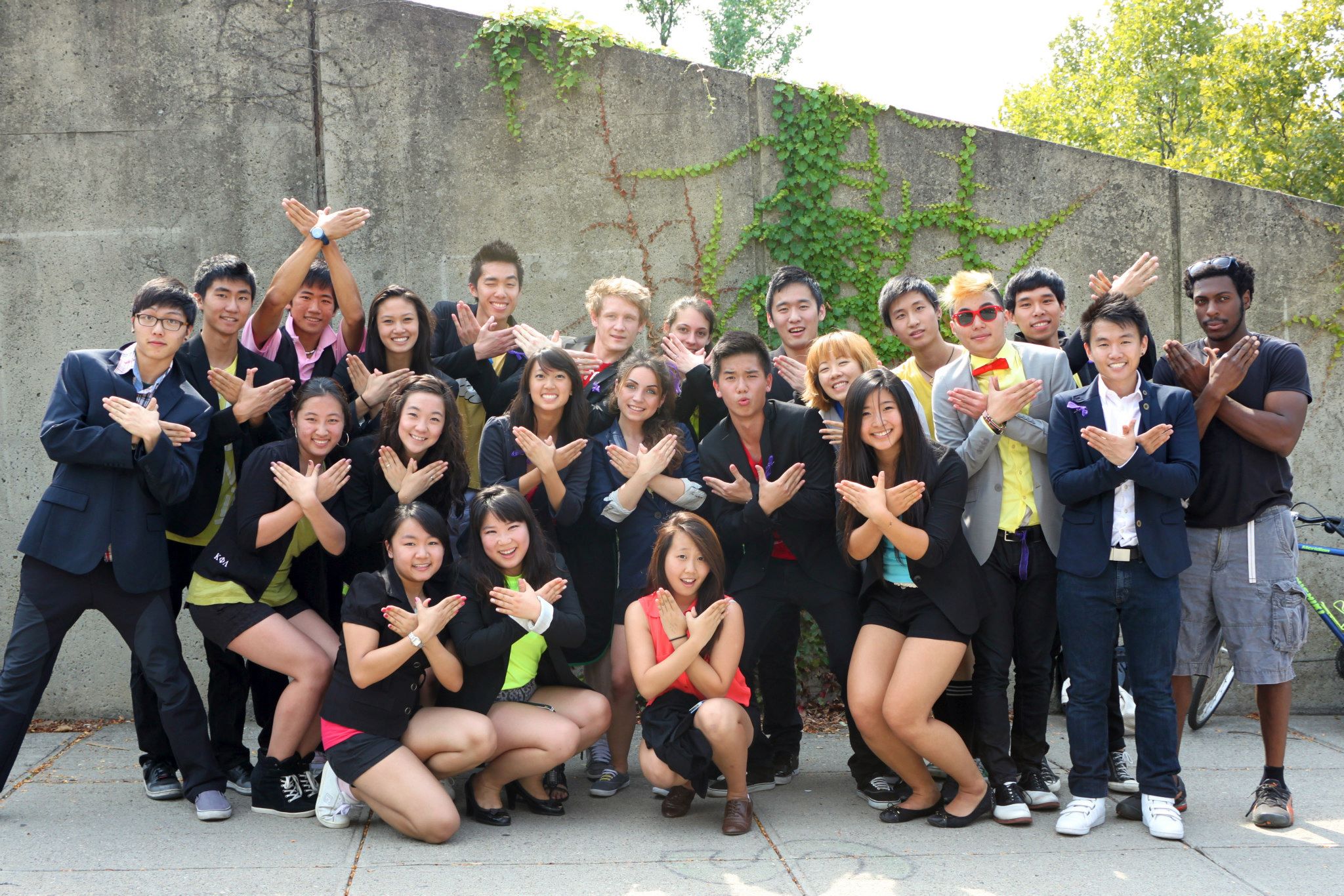 The whole crew, pre-flash mob!