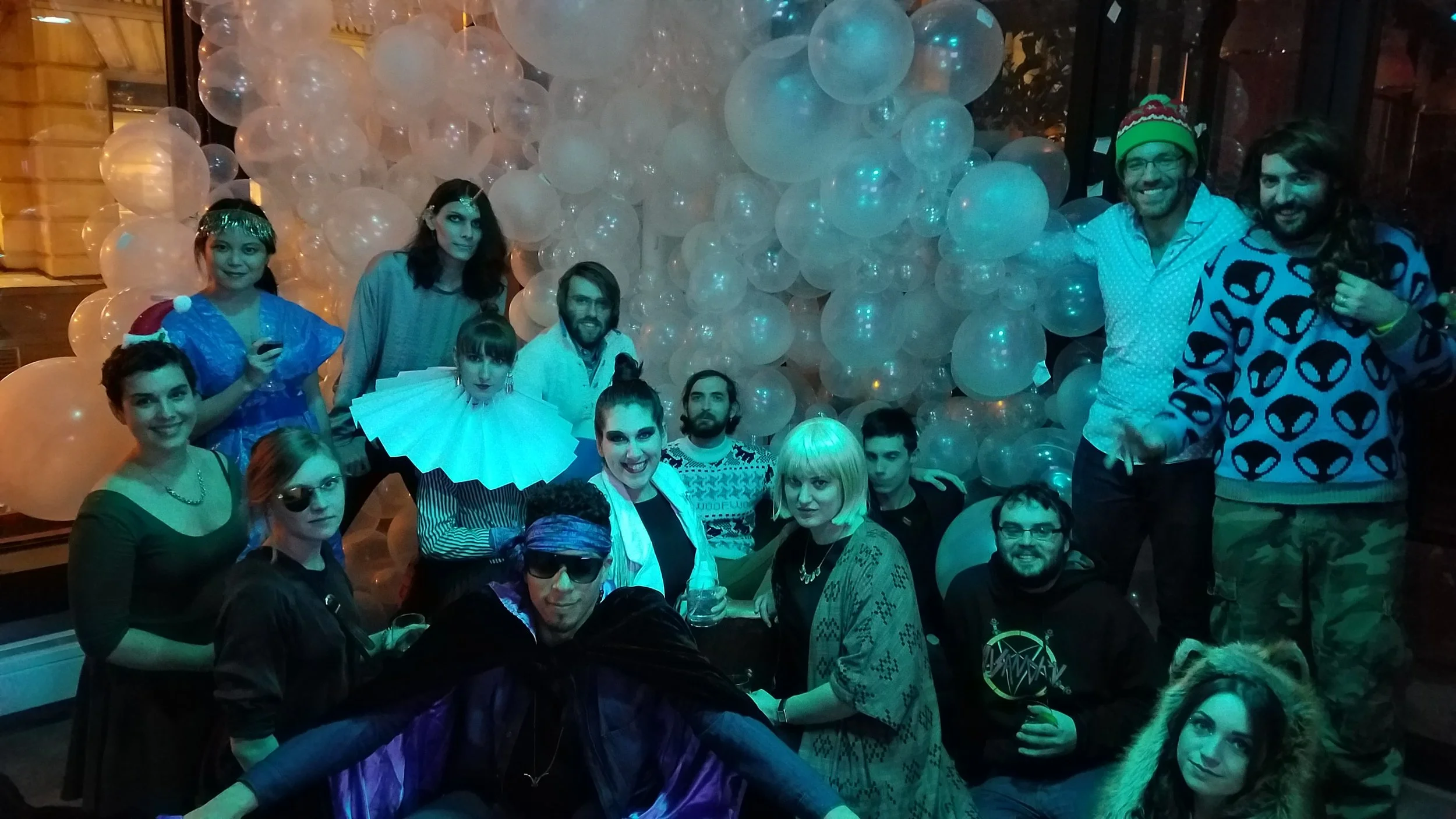 Some of the NYC tech team at the 2016 FMG holiday party.