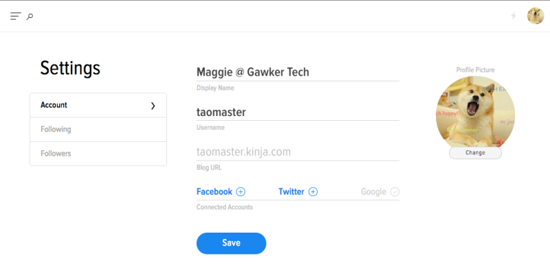 Redesigned Account Settings Page