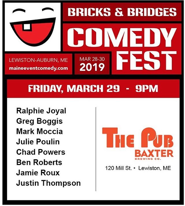 I will be heading back to Maine as part of this event. #comedy  #maine