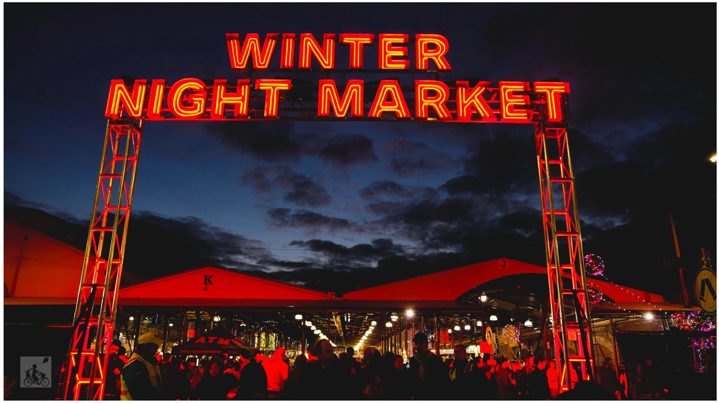 the winter night market at queen victoria market, melbourne