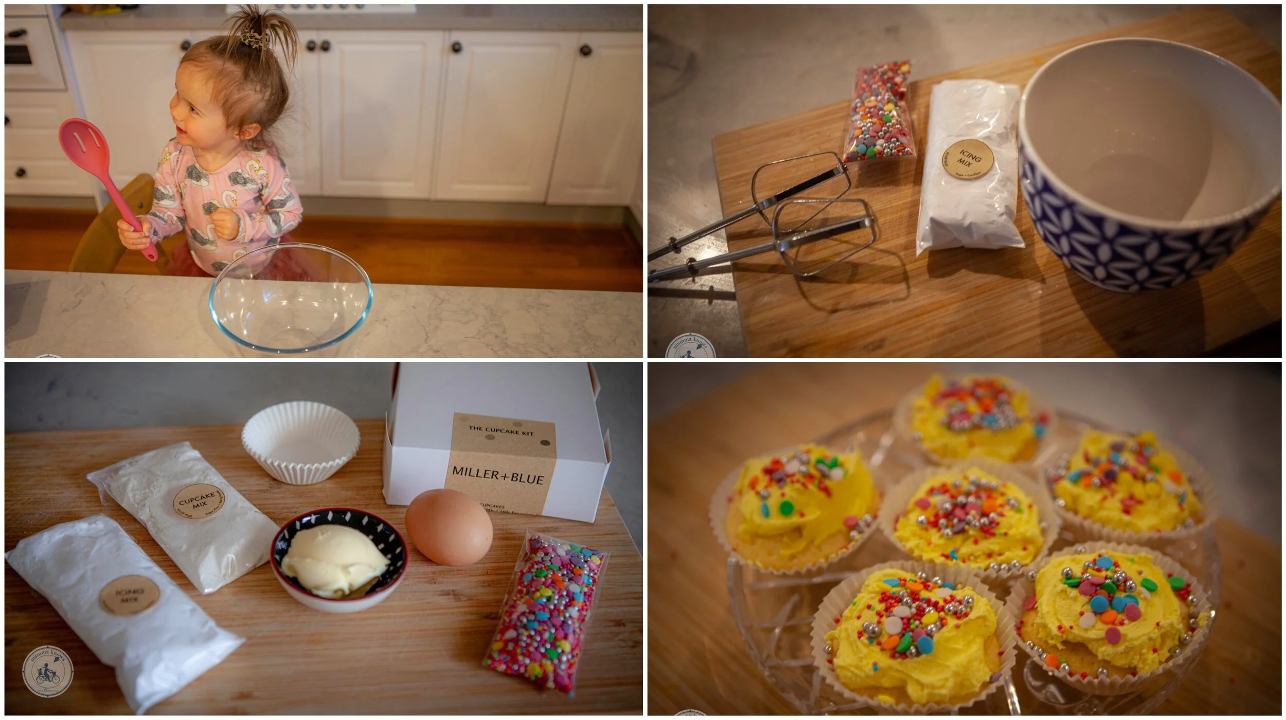 the cupcake kit, miller + blue