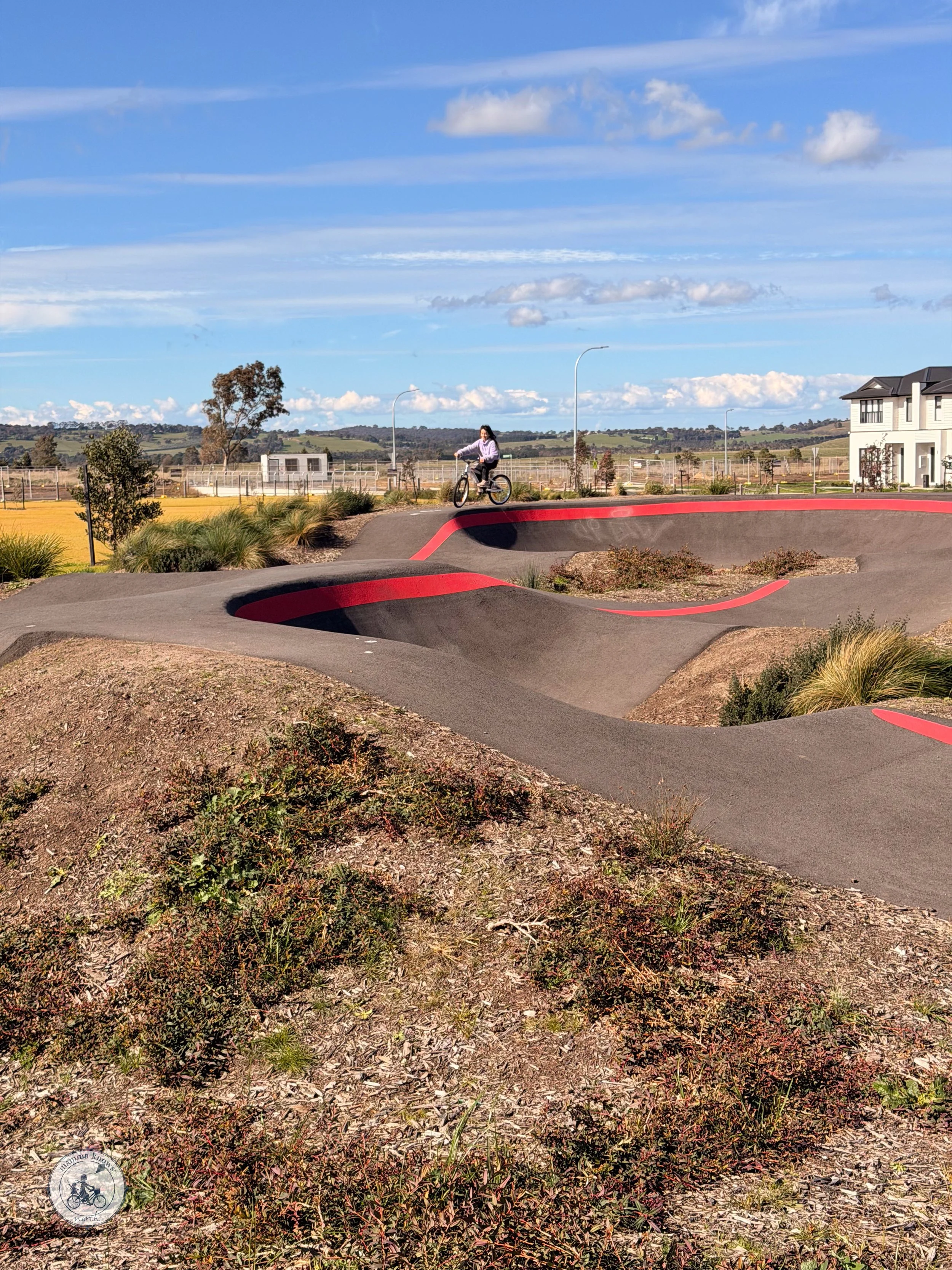 Lyra Playground Newpark Reserve Pump Track, Beveridge, Copyright Mamma Knows North