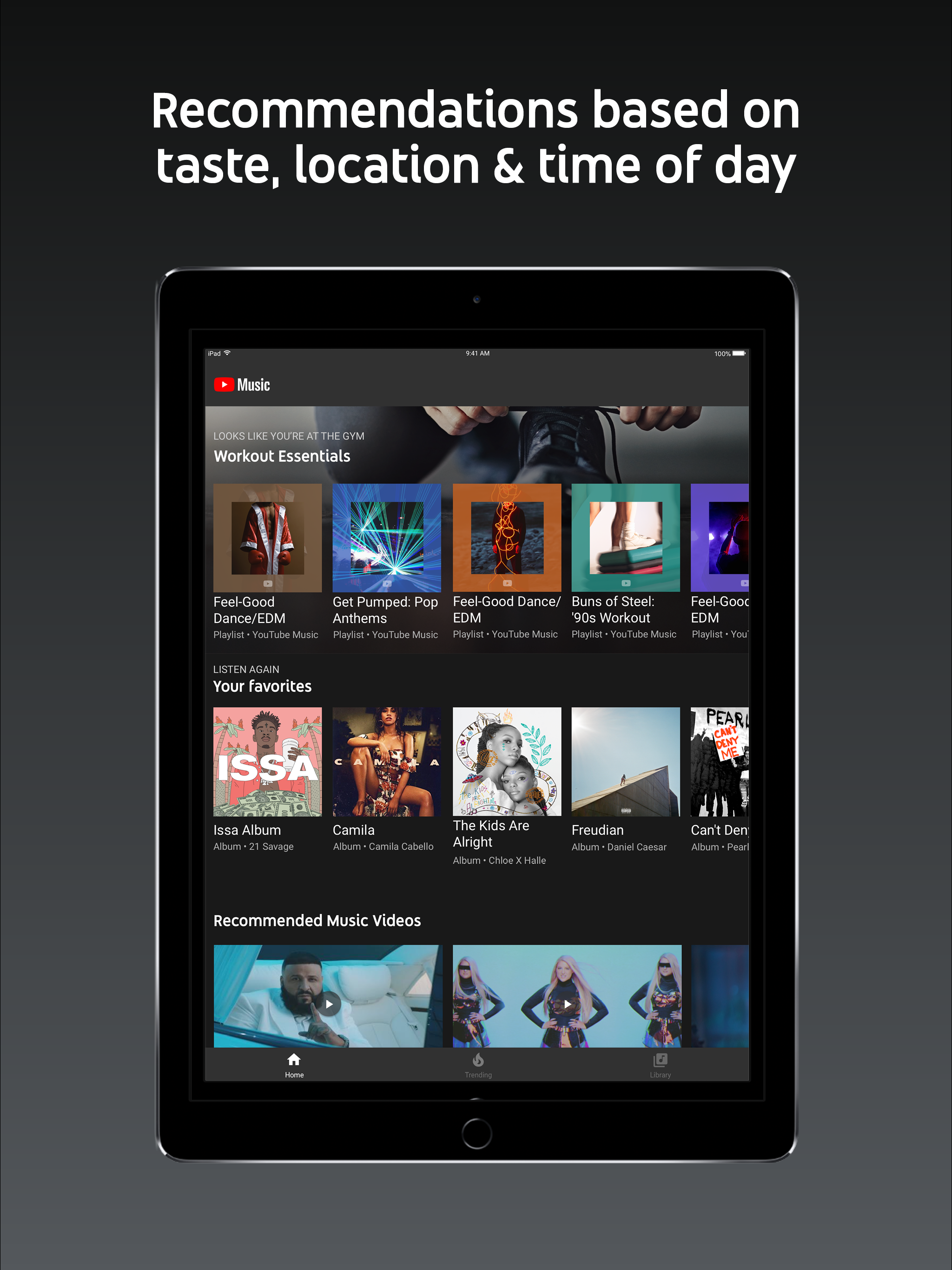YouTube Music App Store Promo Screen