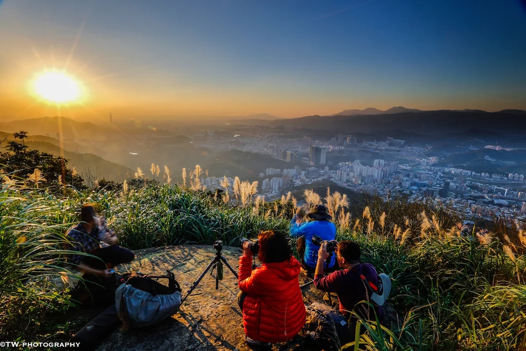 Sunset over Taipei City