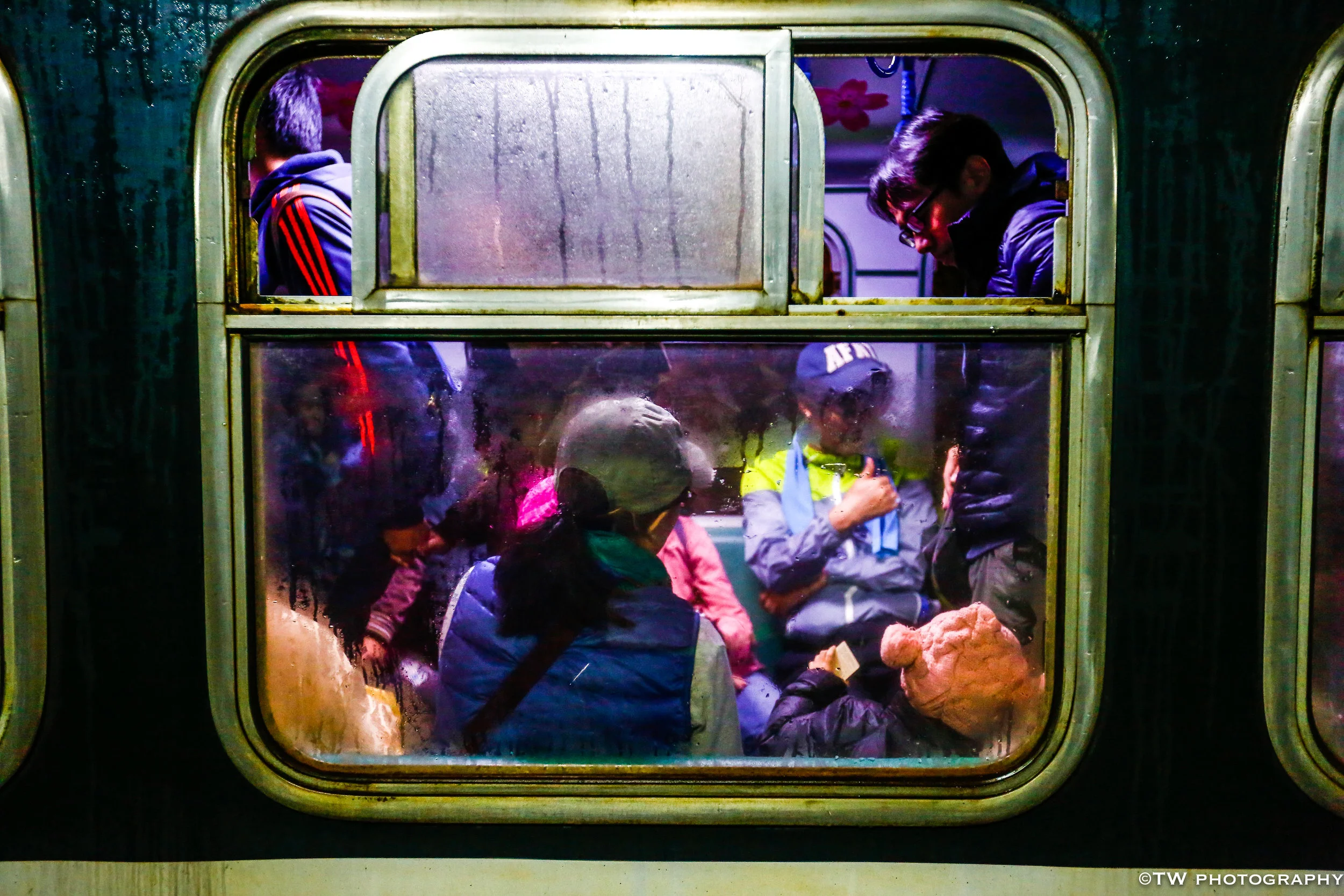 Fully Packed Early Morning Train for Alishan Sunrise Viewing