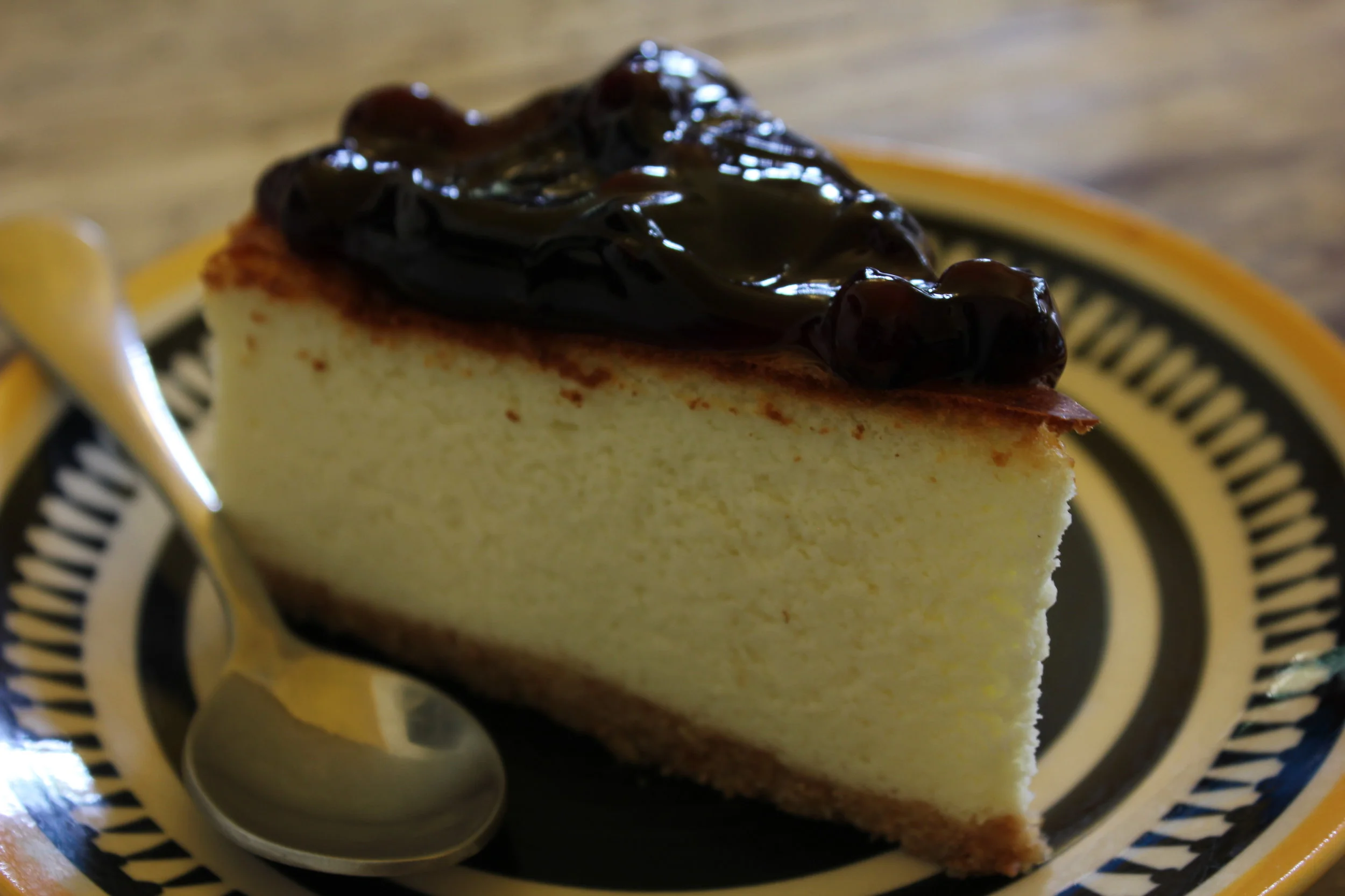 Blueberry cheesecake at La Mia Casa