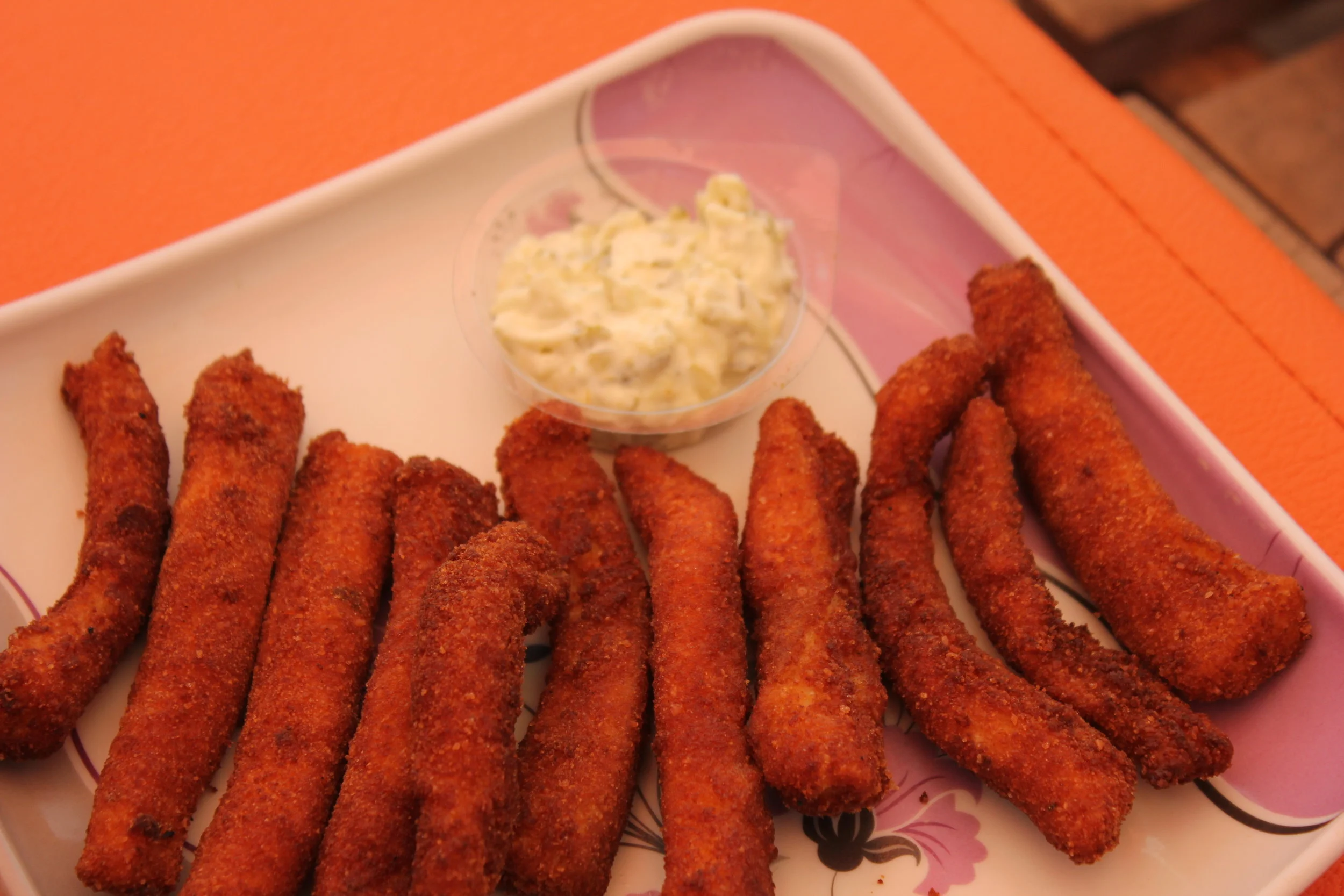 Fish fingers at Curlies shack on Anjuna beach