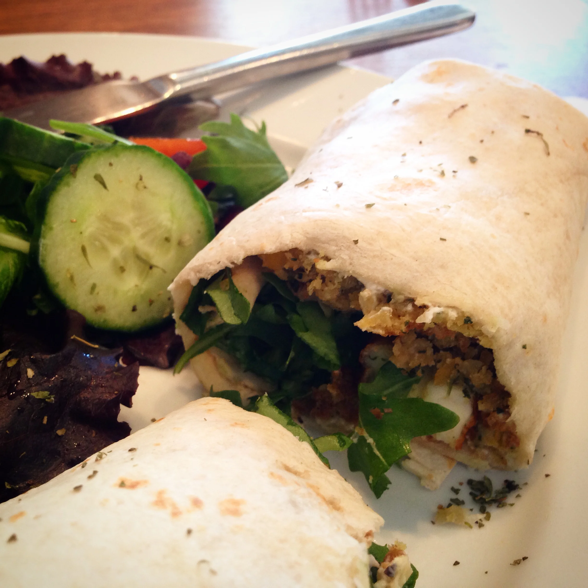 Falafel and halloumi wrap at The Brockley Mess