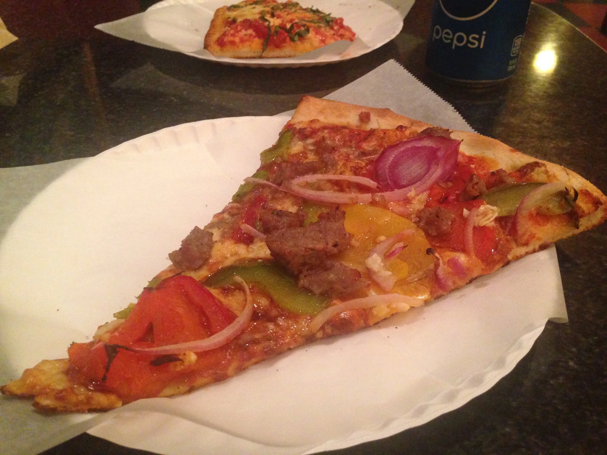 Pizza at Two Boots in Hell's Kitchen