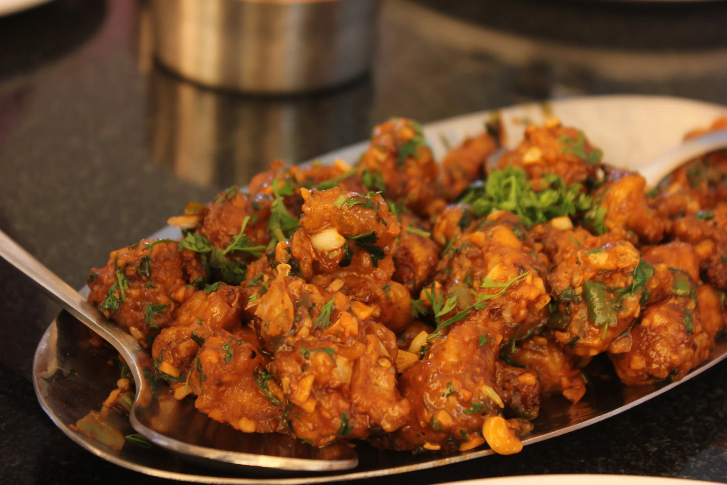 Gobhi manchoorien at Swathi Delicacy Karnataka - Karnataka food - Kannadiga food