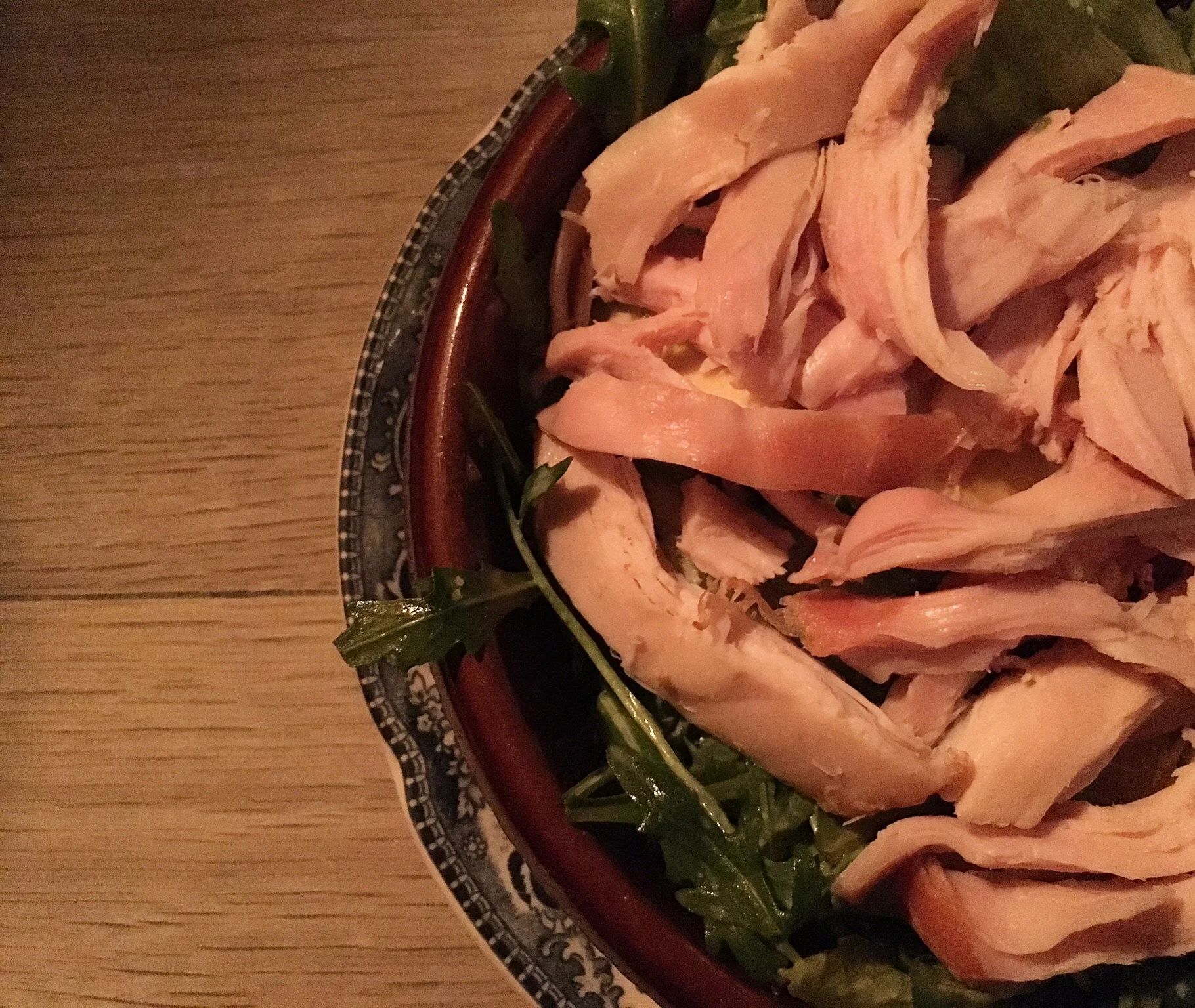 Smoked chicken and avocado salad at Maggie Jones, Kensington