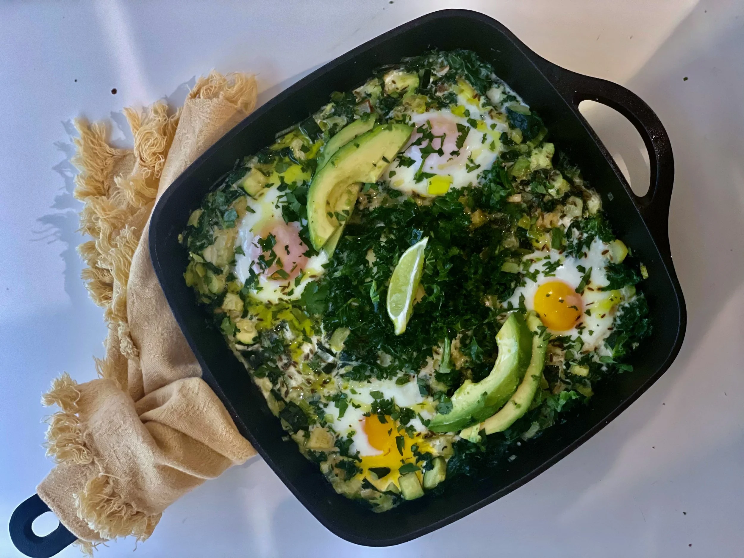 EARLY SPRING GREEN SHAKSHUKA