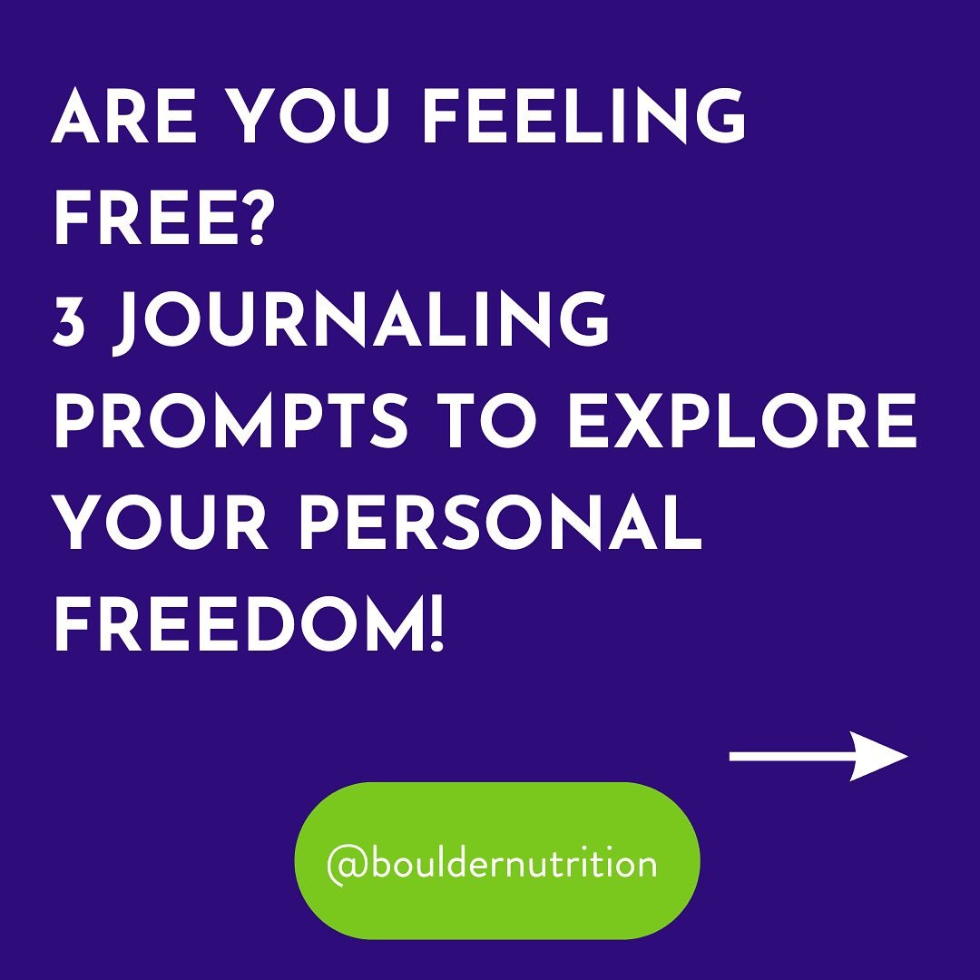 🕊ARE YOU FEELING FREE?

I&rsquo;ve been delving into the topic of freedom quite a bit lately (no surprise with my book titled Food and Freedom), and I want to acknowledge how challenging feeling free can be&mdash;particularly when it comes to food a