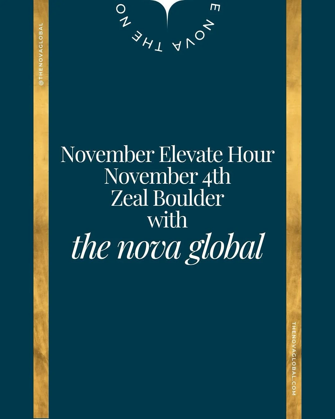 ⭐️ Hey Boulder! 

It&rsquo;s time for The Nova Elevate Hour &mdash; next week!

Conscious networking, embodied leadership, incredible community.
 Join us for an evening that elevates your brilliance.

When you walk in, you&rsquo;ll feel it &mdash; th