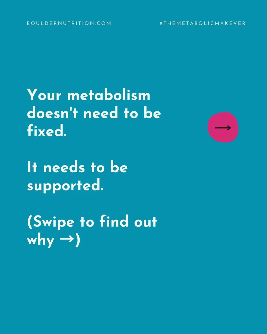 🧬 YOUR METABOLISM ISN&rsquo;T BROKEN

Your metabolism doesn&rsquo;t need to be fixed. It needs to be supported.

Your body isn&rsquo;t the problem.
The 47 different &ldquo;solutions&rdquo; you&rsquo;ve been sold? 

Those are the problem.

Because he