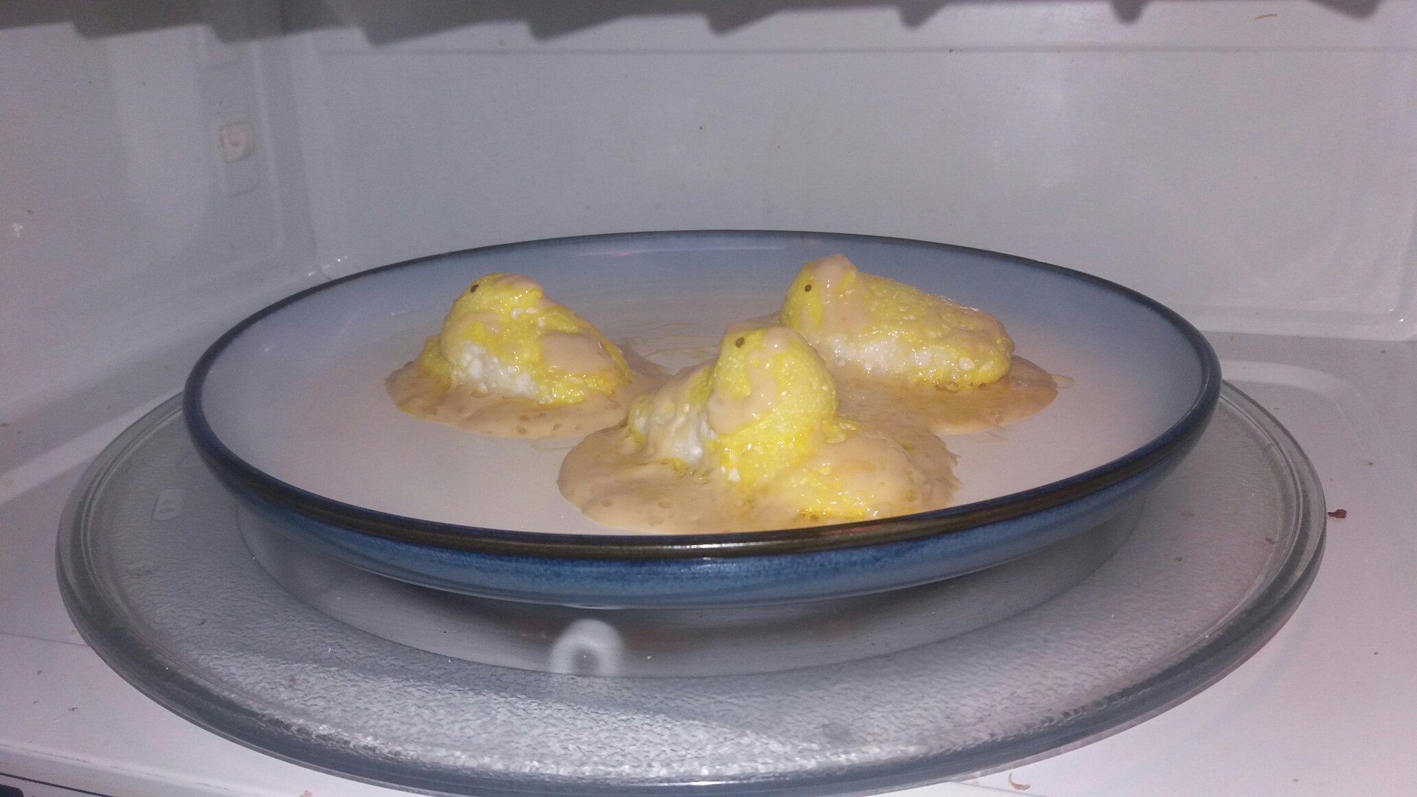 Thanks to Peeps, tapioca pudding, and the microwave for helping us recreate our own Lemure art!