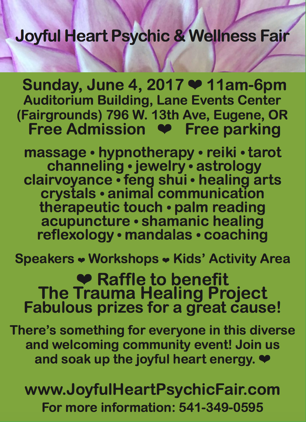 Review of the Joyful Heart Psychic and Wellness Fair in Eugene, Oregon