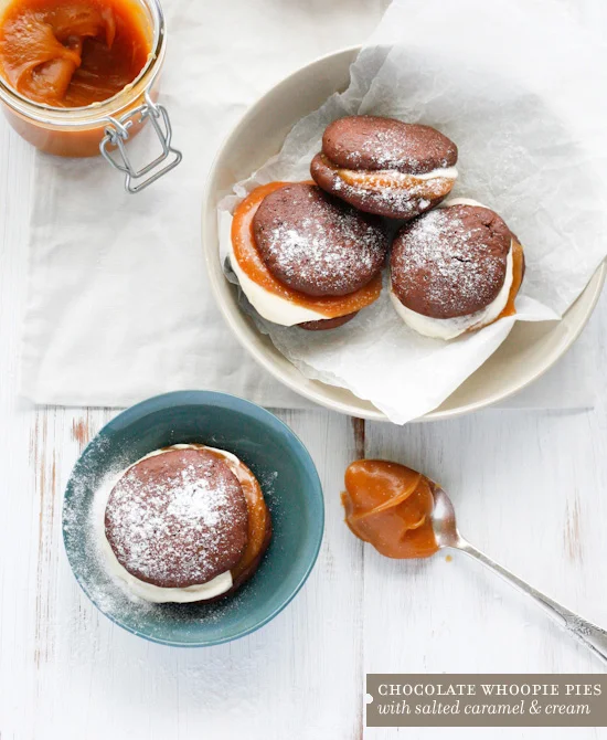 chocolate whoopie pies & salted caramel