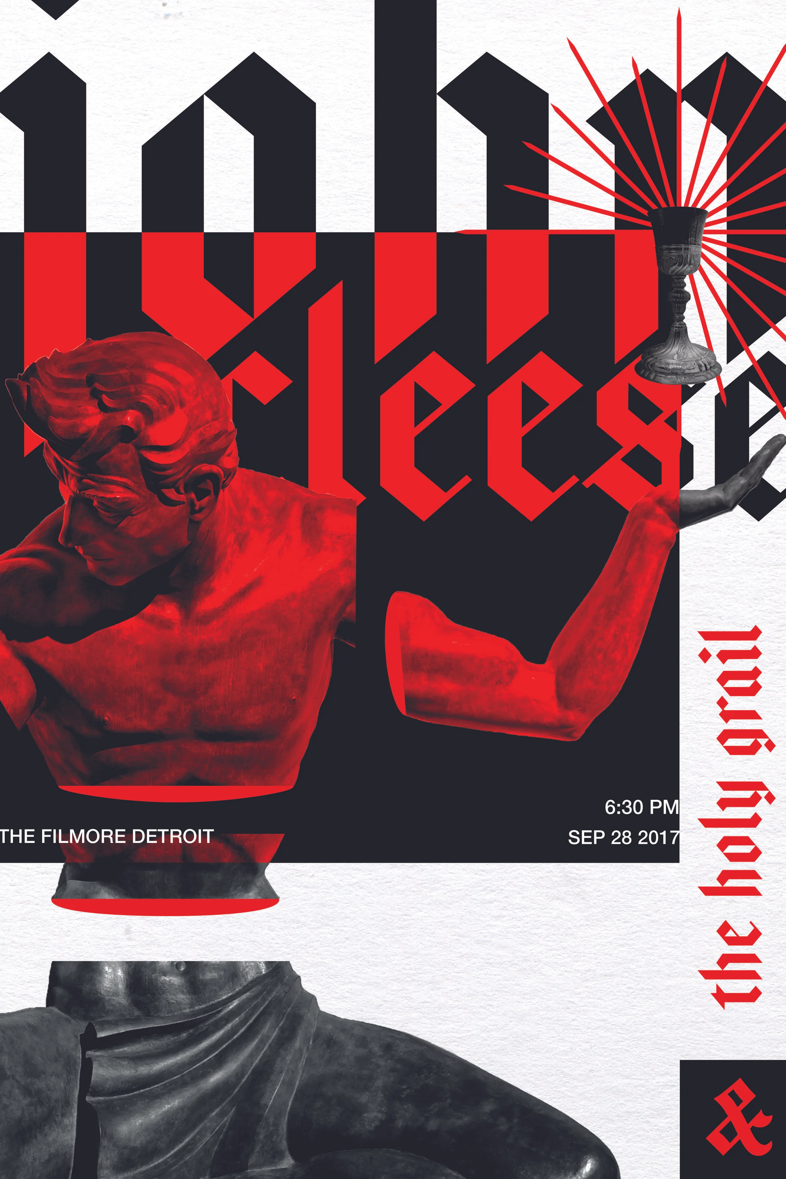 Promo poster for John Cleese's performance at The Filmore Detroit, inspired by the city; Commonwealth // McCann