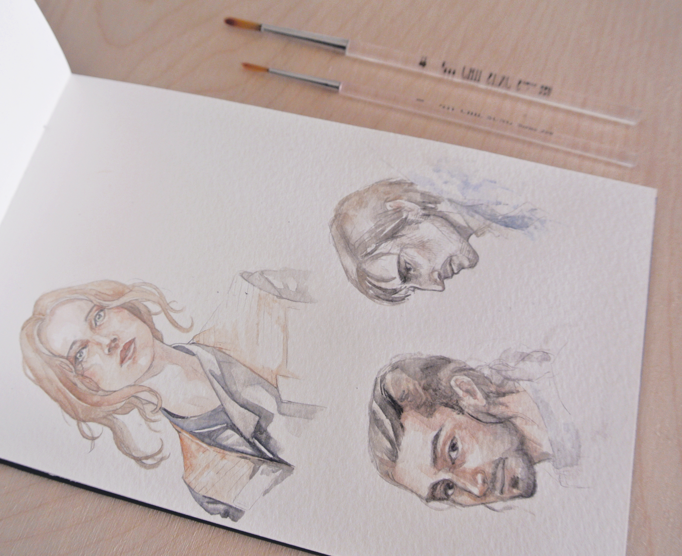 Rogue One character sketches. This movie destroyed me... and as if in revenge, I've now wrecked havoc on Cassian and Bodhi. I'm sorry. I'll practice. 