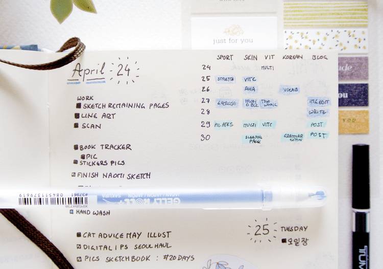 Productivity in my Bullet Journal &amp; Free Printable — Evelyne Park | Art