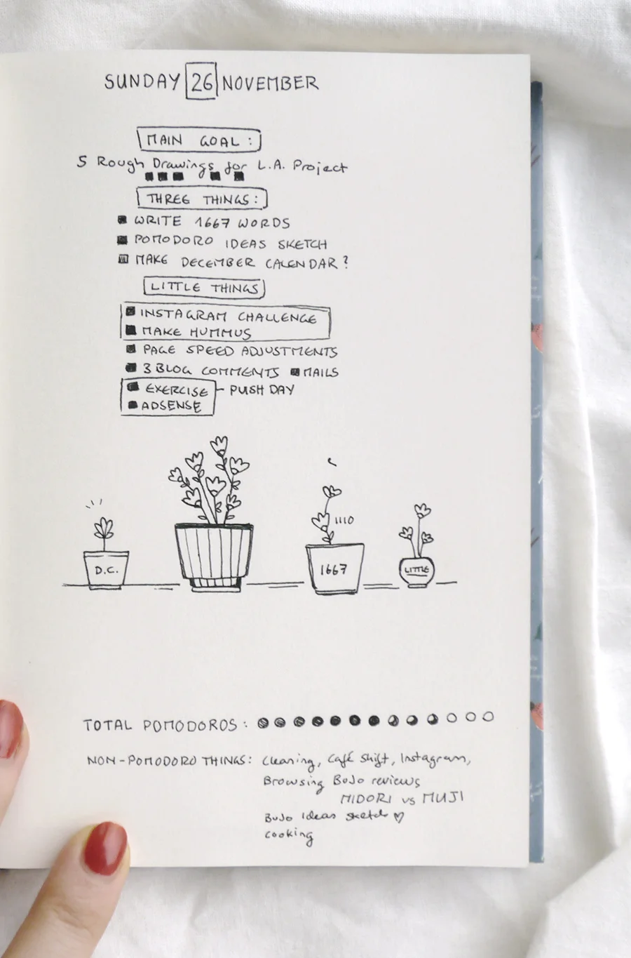 Productivity Tip: Pomodoro Technique in my Bullet Journal 