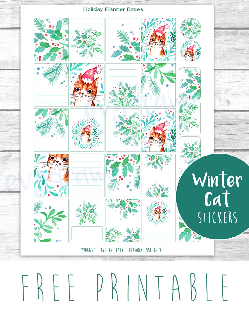 Last-Minute DIY: Free Printable Gift Tags, Stickers & Cards — evydraws