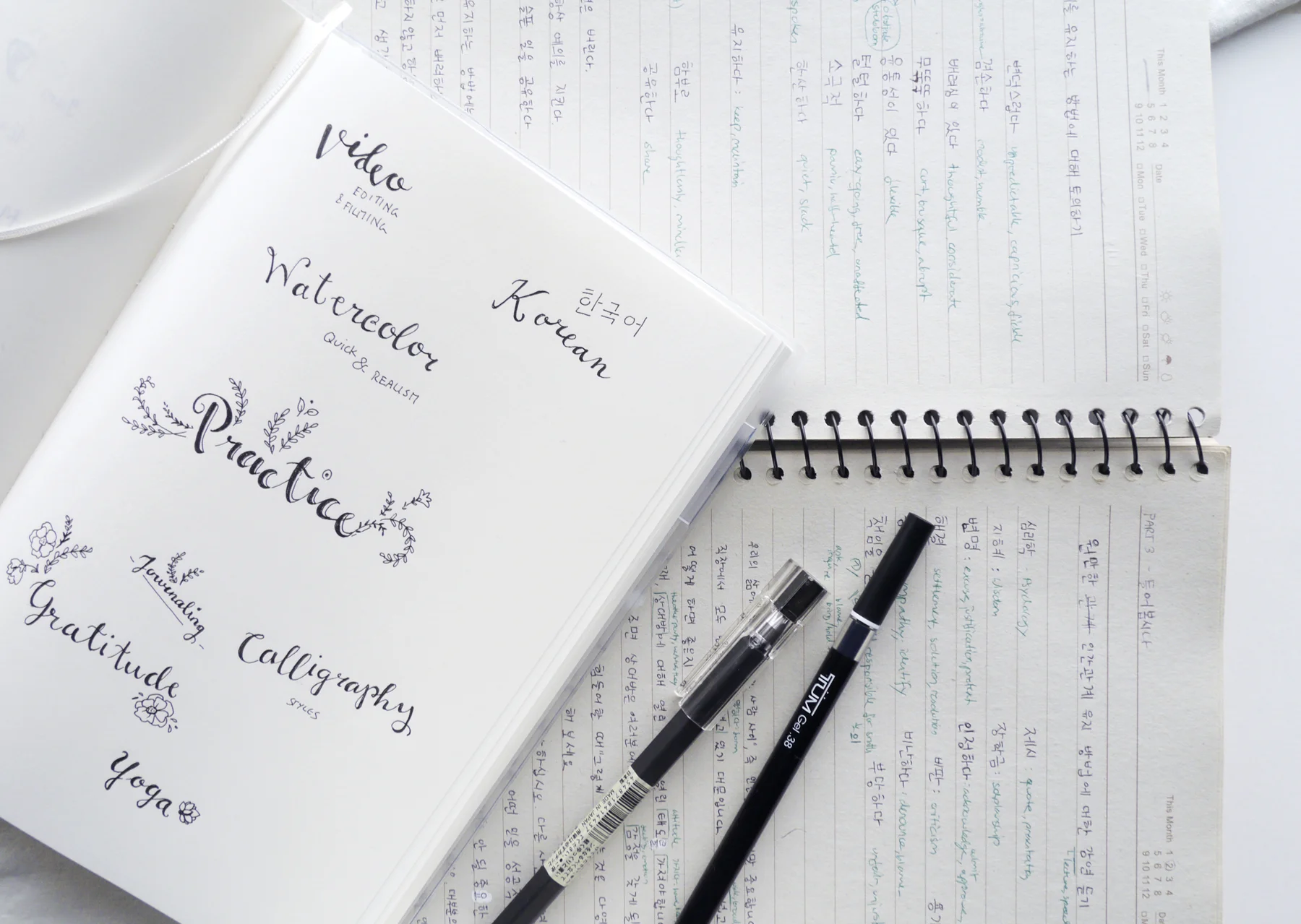 The new year is the perfect moment to think about goals for the future and re-evaluate the past. I did just that. I really want to create more of a balance between my personal life and work - since both are focused on art and creativity, it's a bit tricky to separate the two! For the new year, I found six different creative & personal goals that I want to pursue in my free time. From calligraphy and hand-lettering practice to Yoga, from gratitude and journaling to self-improvement and studying. I hope I can inspire you to find your own personal and creative goals even when work overwhelms you!