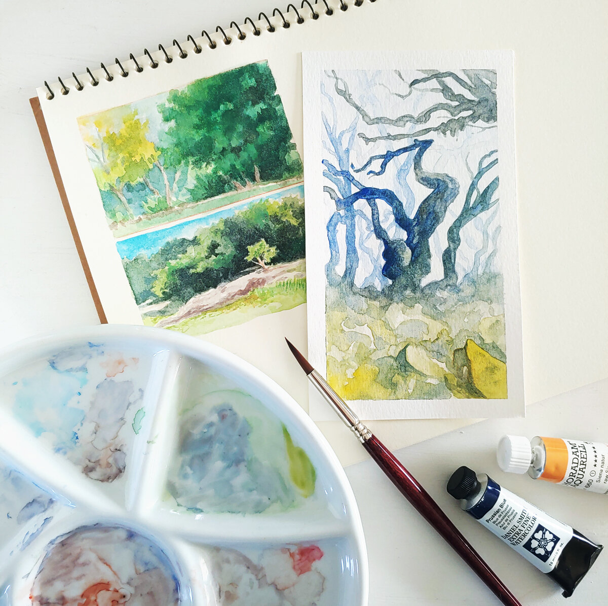 Painting Practice : Basics of Landscapes in Watercolor — Evelyne Park