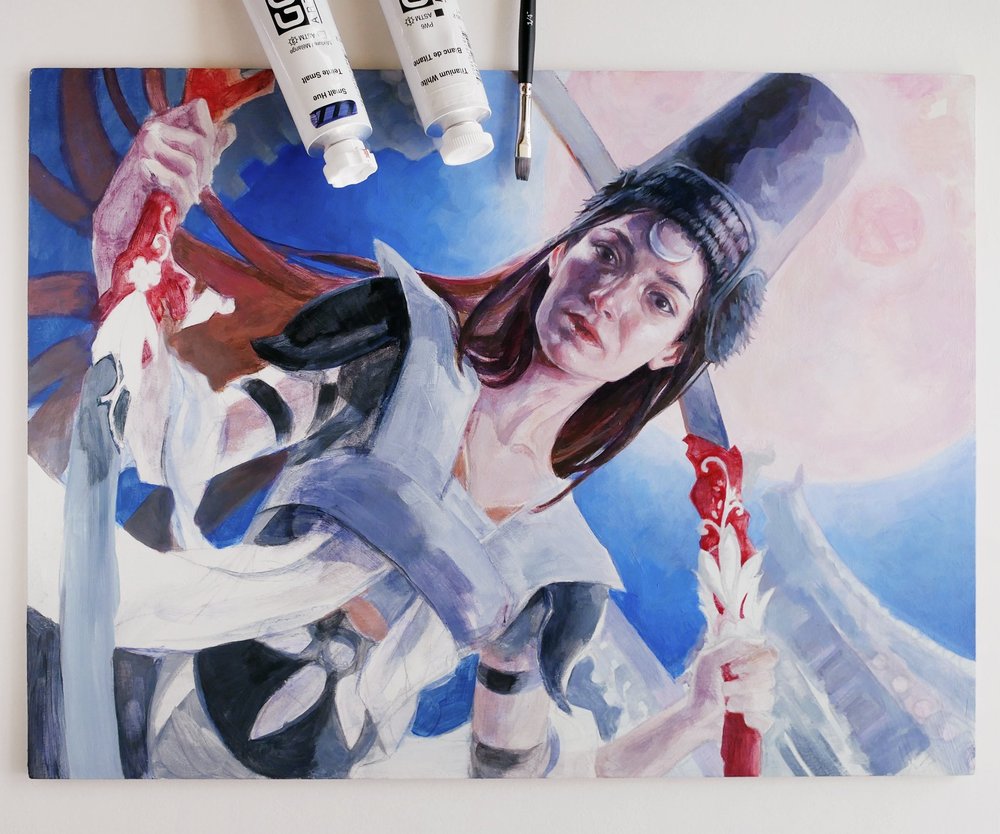 Fantasy Art Painting Process in Acrylics and Character Design — Evelyne ...