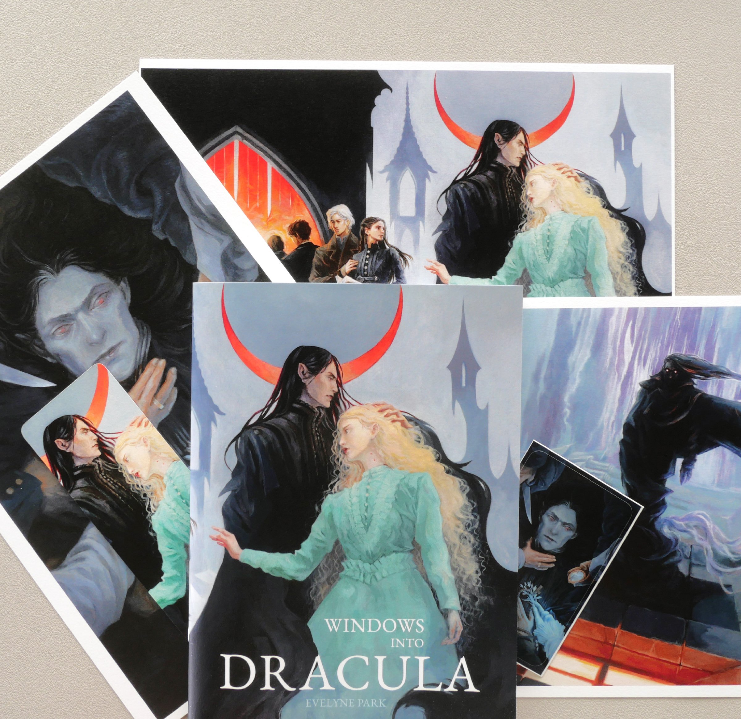 Dracula art zine, illustrations inspired by Bram Stoker's 